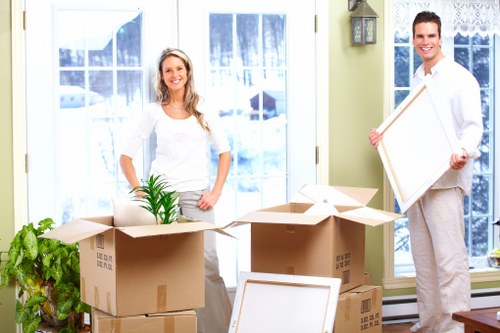 Professional movers loading a truck
